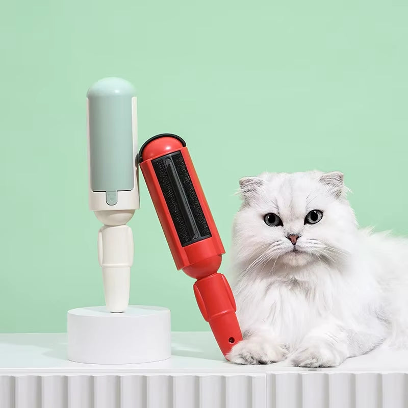 Pet Hair Remover Clothes Electrostatic Multi-Purpose Brush Cat Dog Hair Sticker Roller Sticker Self-Cleaning Lint Hair Remover